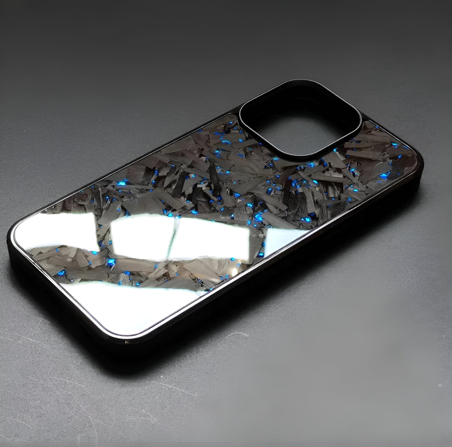 iPhone Large Forged Carbon Fiber Flakes Case | Ruby