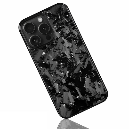 iPhone Large Forged Carbon Fiber Flakes Case | Black