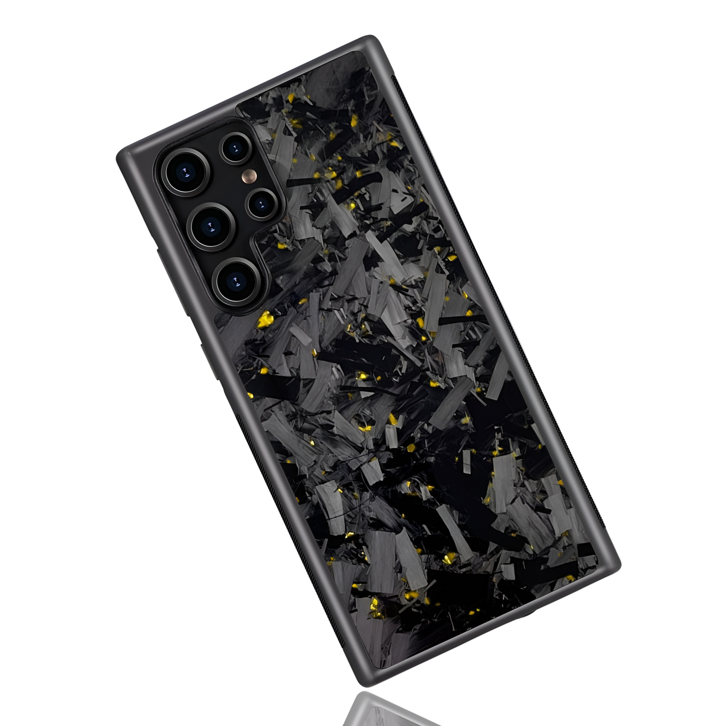 Samsung Galaxy S-Models Large Forged Carbon Fiber Case | Gold