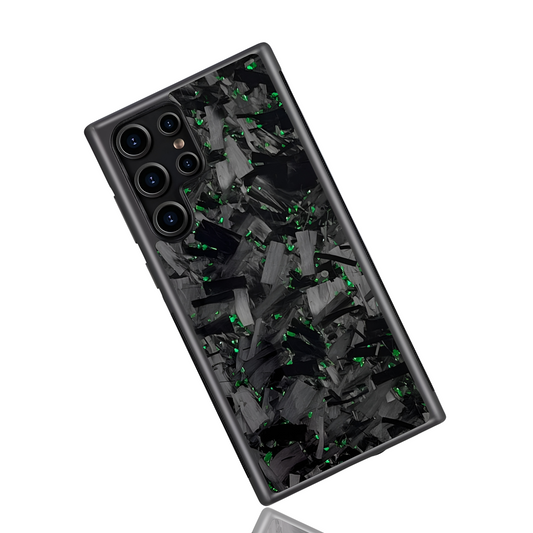 Samsung Galaxy S-Models Large Forged Carbon Fiber Case | Emerald