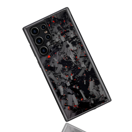 Samsung Galaxy S-Models Large Forged Carbon Fiber Case | Ruby