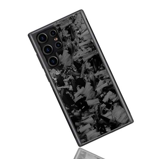 Samsung Galaxy S-Models Large Forged Carbon Fiber Case | Black