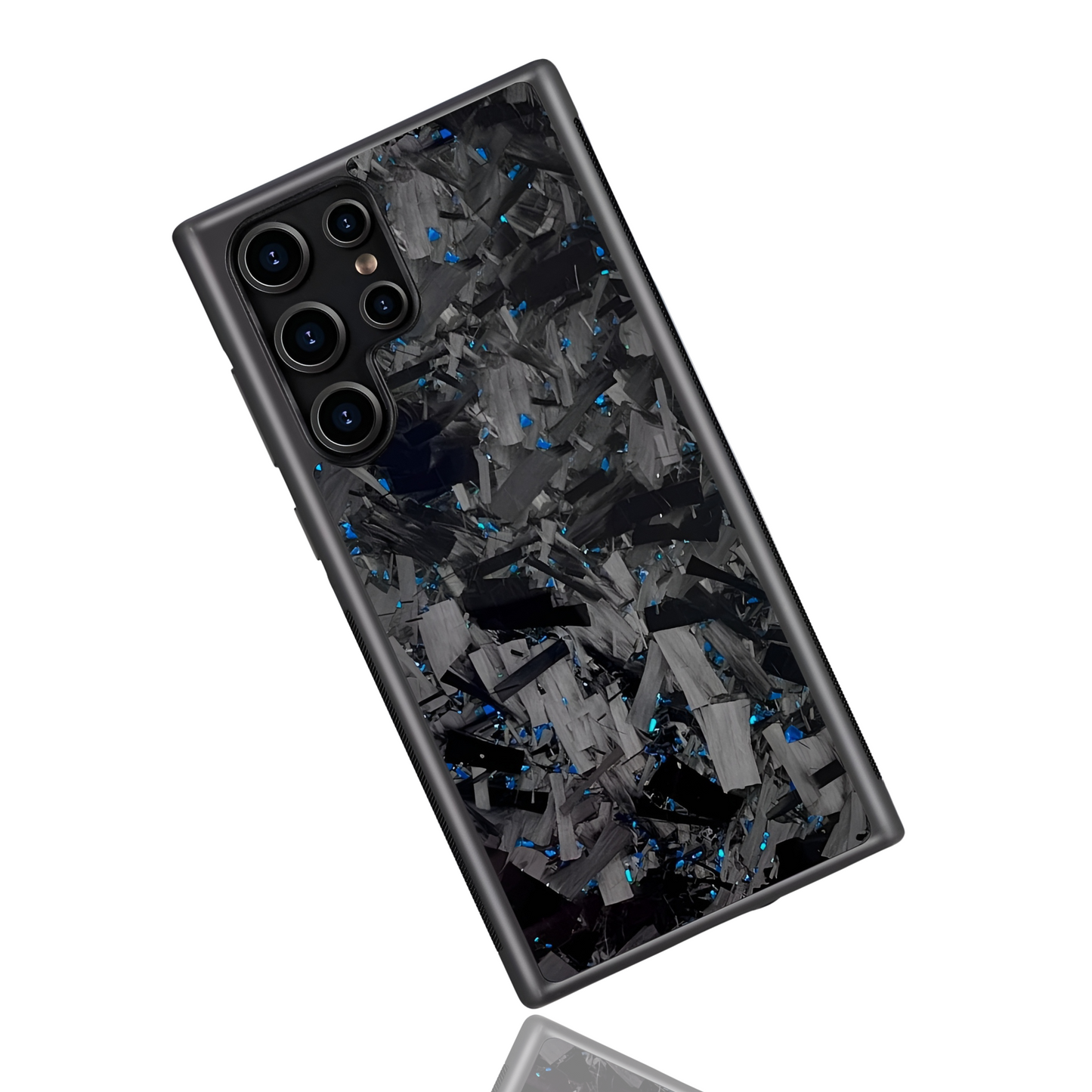 Samsung Galaxy S-Models Large Forged Carbon Fiber Case | Blue