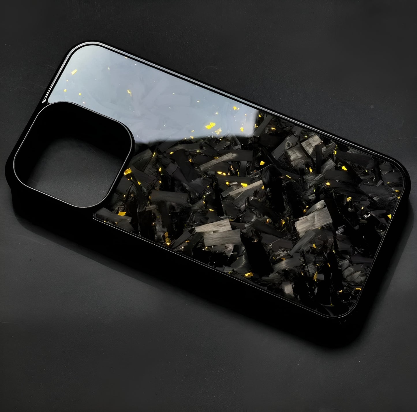 iPhone Large Forged Carbon Fiber Flakes Case | Ruby