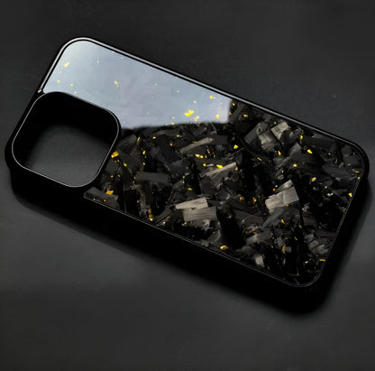 iPhone Large Forged Carbon Fiber Flakes Case | Ruby