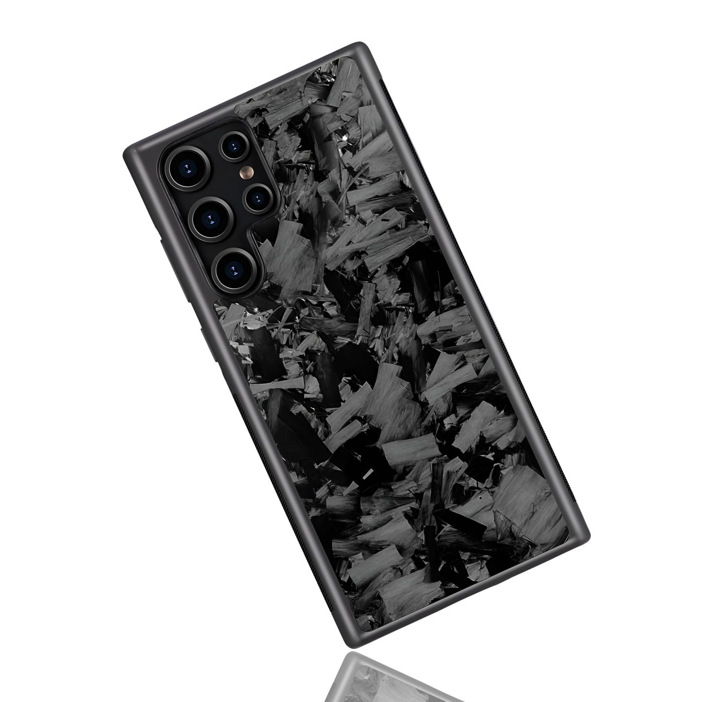 Samsung Galaxy S-Models Large Forged Carbon Fiber Case | Black