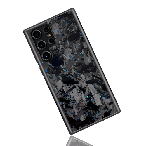 Samsung Galaxy S-Models Large Forged Carbon Fiber Case | Blue